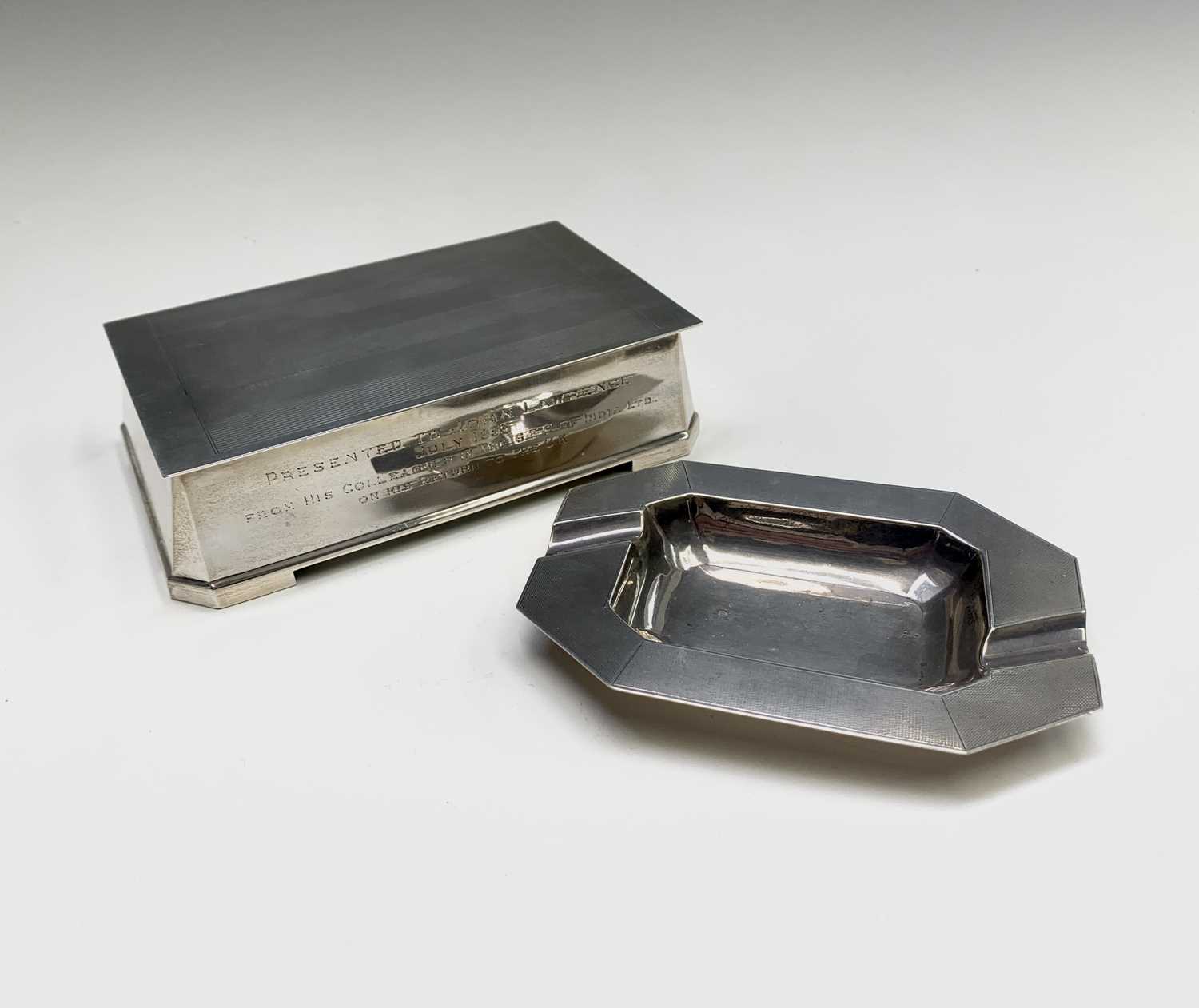 Lot 1008 - A Heavy Indian silver cigarette box 539gm and...