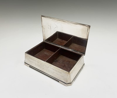 Lot 1008 - A Heavy Indian silver cigarette box 539gm and...