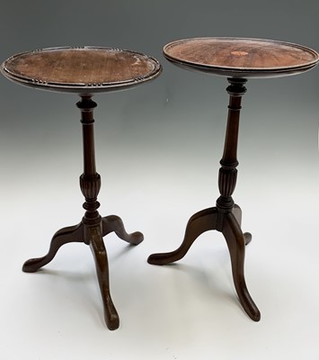 Lot 3267 - A reproduction mahogany and inlaid tripod wine...