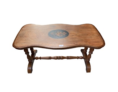 Lot 3263 - A Victorian walnut low centre table with...