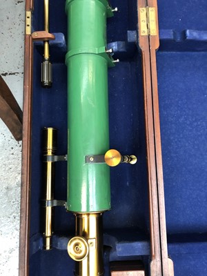 Lot 460 - A 4 inch equatorial refracting telescope, by...
