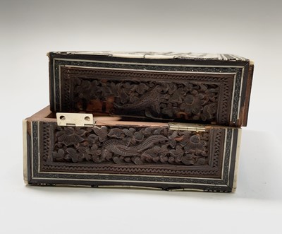 Lot 1025 - An Anglo Indian Vizagapatam and sadeli work...