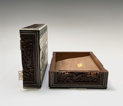 Lot 1025 - An Anglo Indian Vizagapatam and sadeli work...