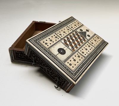 Lot 1025 - An Anglo Indian Vizagapatam and sadeli work...