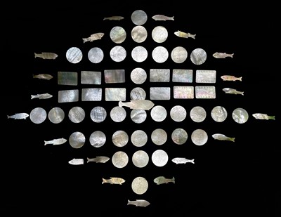 Lot 221 - A collection of Chinese mother of pearl gaming...