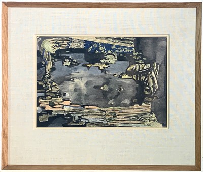 Lot 1102 - Eric PATTON (1925-2004) Dark Pool Mixed media...