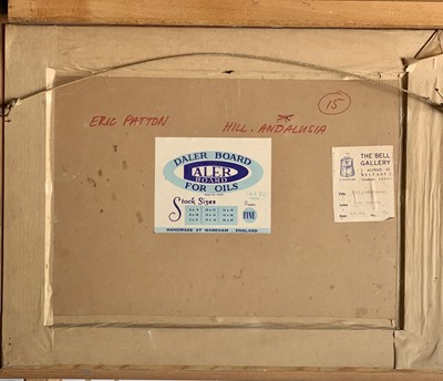 Lot 1041 - Eric PATTON (1925-2004) Hill, Andalusia Oil on...