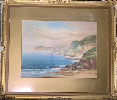 Lot 1472 - A coastal watercolour 36 x 48cm, a marine...