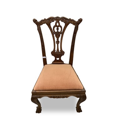 Lot 3024 - A Chippendale style mahogany dining chair,...