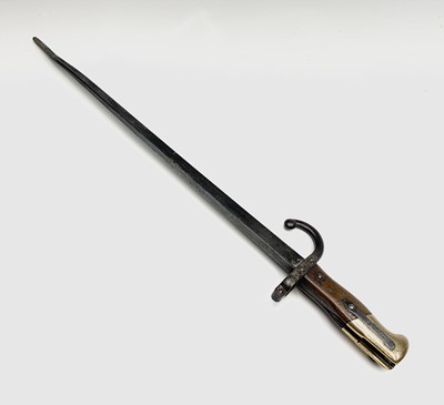 Lot 442 - A French 1874 pattern Gras bayonet, engraved...