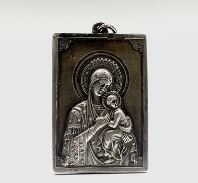 Lot 368 - Russian silver Icon dated 1890 17.9gm 52 x 36mm