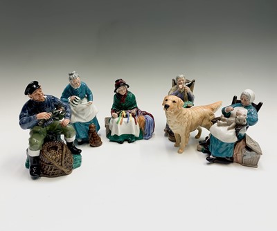 Lot 814 - Five Royal Doulton figures comprising 'A...