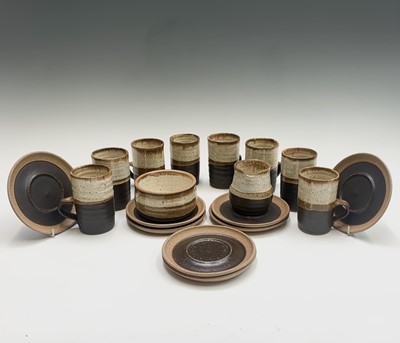 Lot 843 - A Newlyn Harbour pottery coffee set, 1960s,...