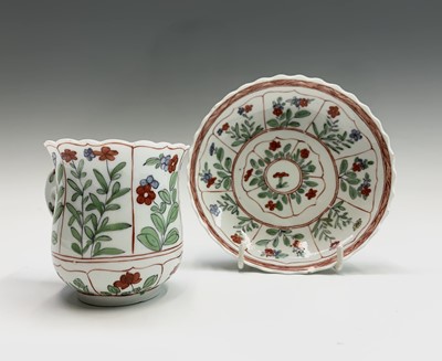 Lot 802 - A rare Derby chocolate cup and saucer, circa...