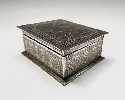 Lot 1011 - An Indian koftgari steel box, circa 1900,...