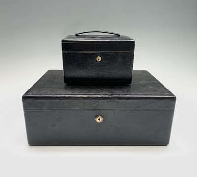 Lot 541 - A Victorian leather jewellery or dressing case,...