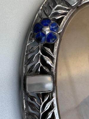 Lot 1022 - An Ella Naper (1886-1972) enamelled silver and...