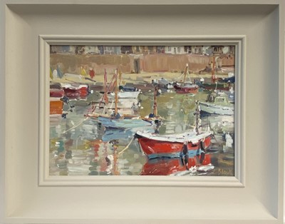 Lot 83 - Lizzie BLACK Sunny Morning, Mousehole Oil on...