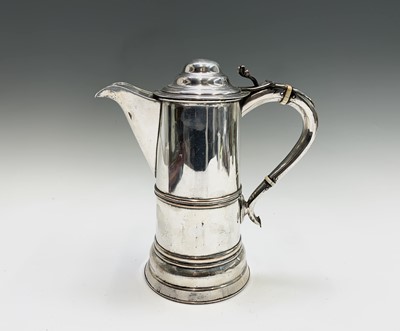 Lot 544 - A Georgian silver plated beer or water jug,...