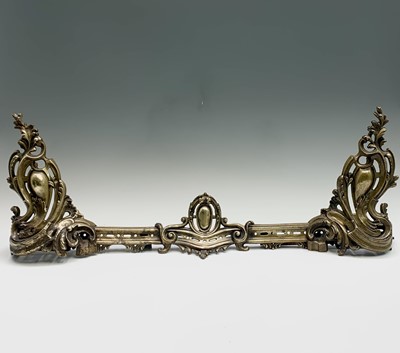 Lot 526 - A French brass fire front, late 19th century,...