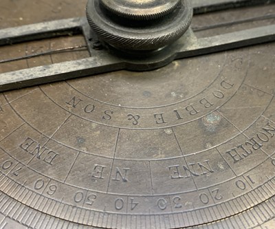 Lot 527 - A 19th century brass marine azimuth compass by...