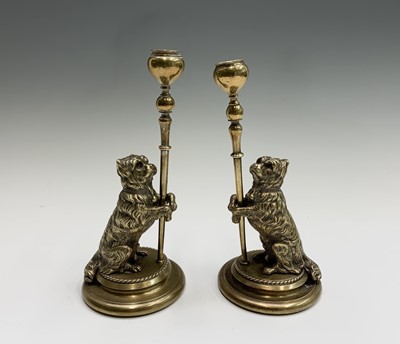 Lot 508 - A pair of 19th century polished bronze...