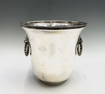 Lot 549 - A French silver plated ice bucket, 20th...