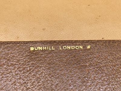 Lot 220 - A Dunhill leather cigarette case, width 16cm,...