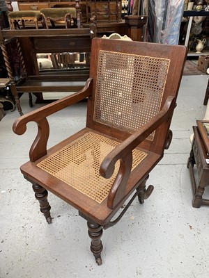 Lot 3115 - A Victorian mahogany campaign chair, with...