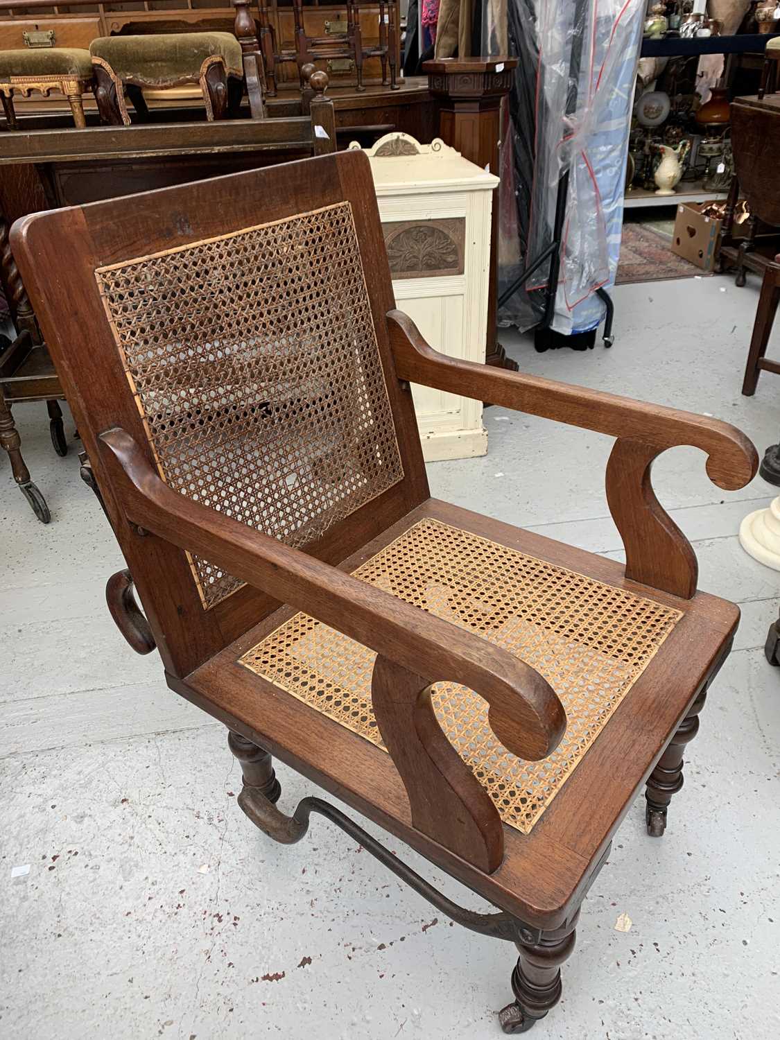 Lot 3115 A Victorian mahogany campaign chair, with