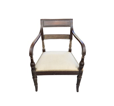 Lot 3109 - A George III mahogany open armchair, with a...