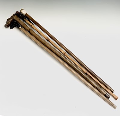 Lot 562 - Four walking sticks, comprising a Kephalonian...