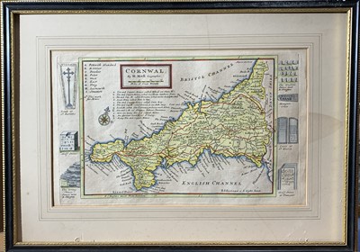 Lot 1244 - HERMAN MOLL. Hand col engraved map of Cornwall,...