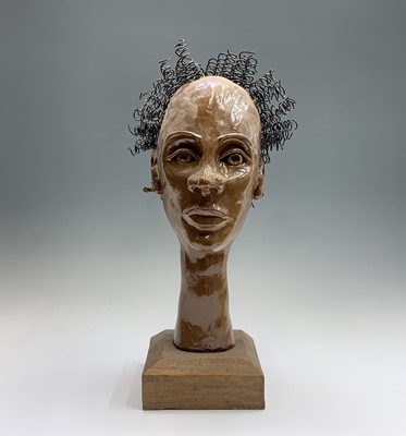 Lot 502 - A modern composition sculpture of a female...