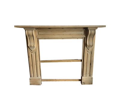 Lot 3158 - A Victorian pine fire surround, height 118cm,...