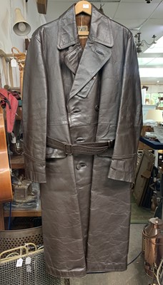 Lot 2874 - A German Urzo Lederen Kleding belted leather...