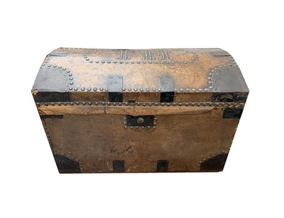 Lot 3129 - A Georgian carriage trunk labelled for William...