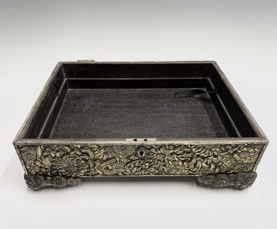 Lot 568 - A large Japanese Meji period antimony casket,...