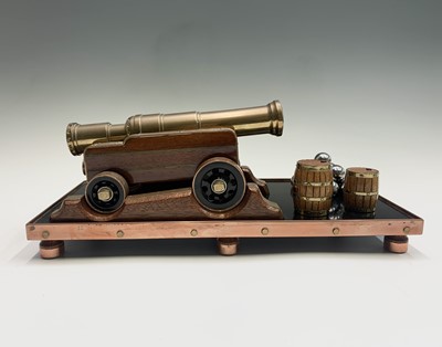 Lot 519 - A scratch built model cannon, 20th century,...