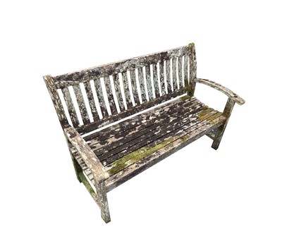 Lot 633 - A wooden garden bench. Height 93cm, width...