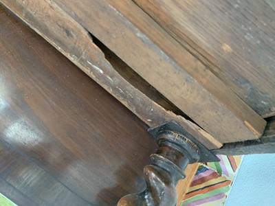 Lot 3007 - A William and Mary style walnut cabinet on...