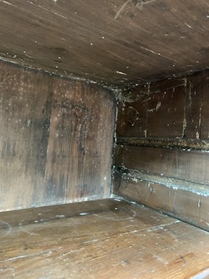 Lot 3007 - A William and Mary style walnut cabinet on...