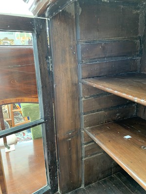 Lot 3007 - A William and Mary style walnut cabinet on...