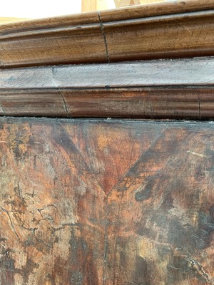 Lot 3007 - A William and Mary style walnut cabinet on...