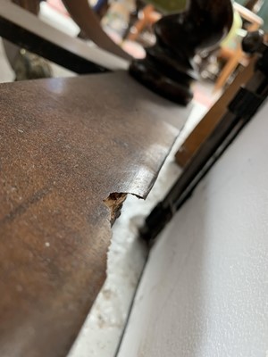 Lot 3007 - A William and Mary style walnut cabinet on...