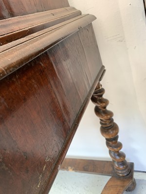 Lot 3007 - A William and Mary style walnut cabinet on...