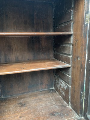 Lot 3007 - A William and Mary style walnut cabinet on...