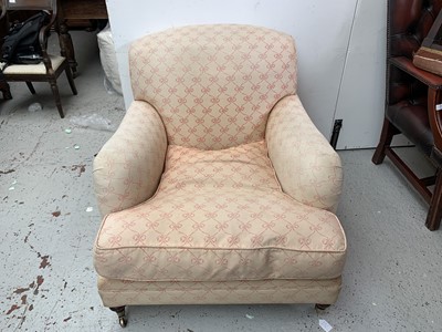 Lot 3161 - A Victorian style upholstered armchair, by...