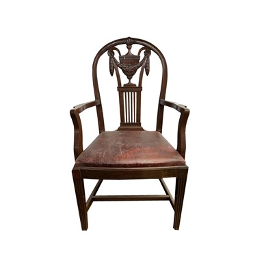 Lot 3262 - A mahogany open armchair, early 20th century,...