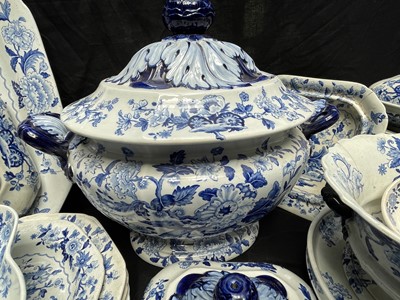 Lot 304 - A 19th century Dresden 'Opaque China' blue and...